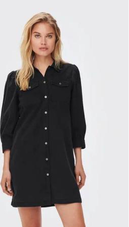 ONLY Jeanskleid Felica 15227104 Schwarz Regular Fit