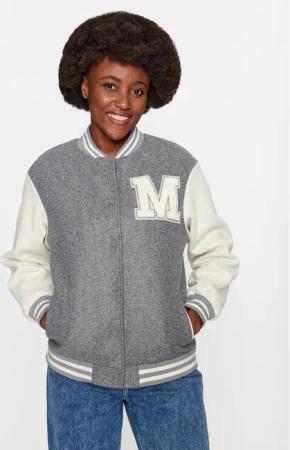 ONLY Bomberjacke 15294005 Grau Regular Fit