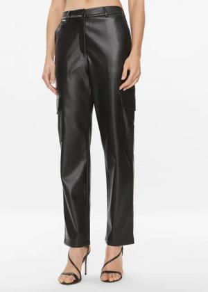 ONLY Hose aus Kunstleder 15293029 Schwarz Loose Fit