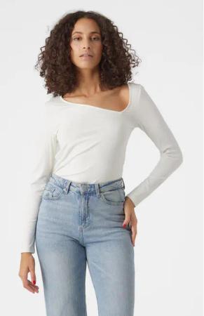 Vero Moda Bluse Carina 10301178 Weiß Regular Fit