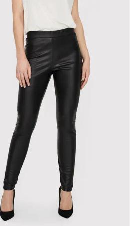 Vero Moda Hose aus Kunstleder 10257164 Schwarz Skinny Fit
