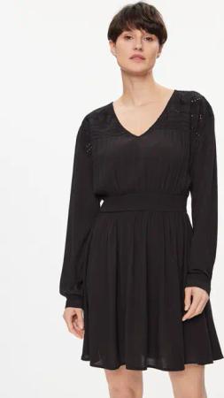 Vila Kleid für den Alltag Mesa 14092006 Schwarz Loose Fit