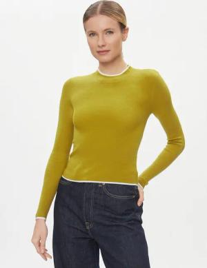 Vero Moda Pullover Flouncy 10299604 Gelb Slim Fit