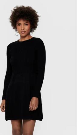 ONLY Strickkleid Alma 15185761 Schwarz Regular Fit