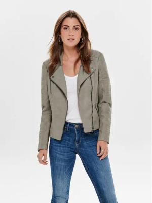 ONLY Jacke aus Kunstleder Ava 15102997 Grau Regular Fit