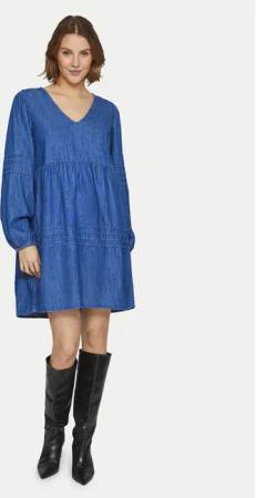 Vila Jeanskleid Rowie 14091978 Blau Relaxed Fit
