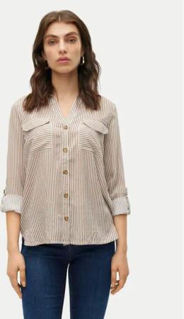 Vero Moda Hemd Bumpy 10275283 Beige Regular Fit