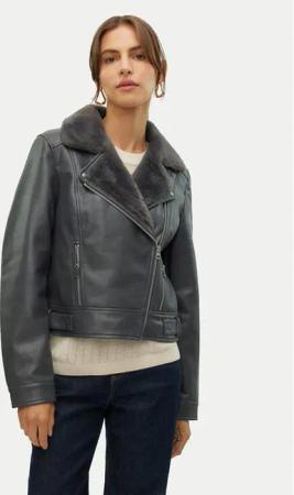 Vero Moda Jacke aus Kunstleder Hailey 10250405 Grau Regular Fit