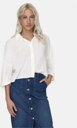 ONLY Hemd Lastrid 15307870 Weiß Regular Fit
