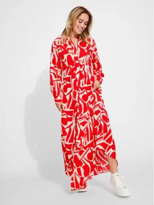 ONLY Hemdkleid Helena 15315463 Rot Loose Fit