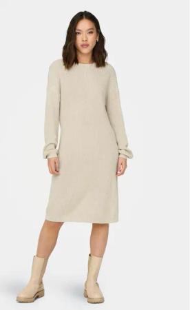 ONLY Strickkleid Xenia 15243197 Beige Regular Fit