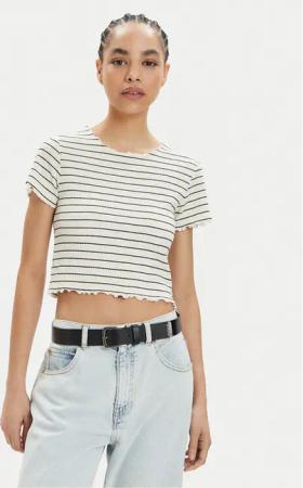 ONLY T-Shirt Anits 15253651 Écru Regular Fit