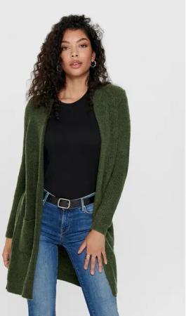 ONLY Strickjacke 15179815 Grün Regular Fit