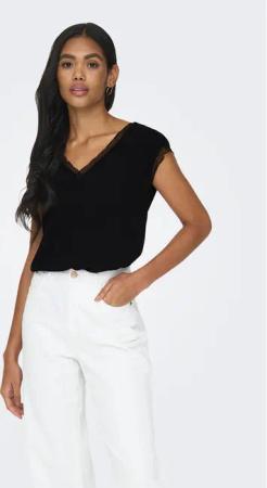 ONLY Bluse 15252241 Schwarz Regular Fit