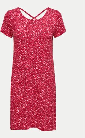 ONLY Kleid für den Alltag Bera 15131237 Rot Regular Fit