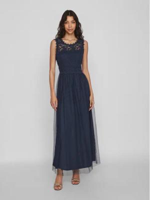Vila Abendkleid Lynnea 14052673 Dunkelblau Regular Fit