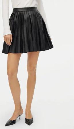 Vero Moda Rock aus Kunstleder Naomielly 10316312 Schwarz Regular Fit