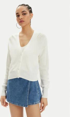 Vero Moda Strickjacke New Lex Sun 10281878 Weiß Regular Fit
