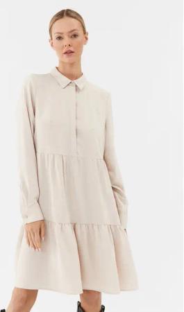 Vero Moda Kleid für den Alltag Inge 10293730 Beige Regular Fit