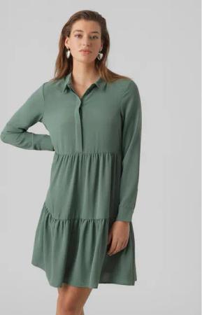 Vero Moda Kleid für den Alltag Inge 10293730 Grün Regular Fit