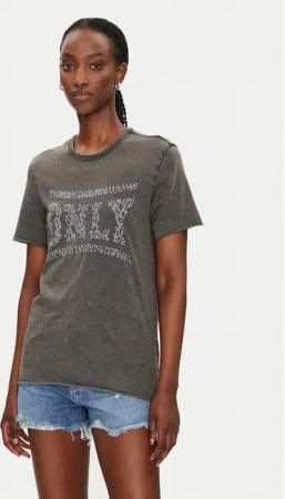 ONLY T-Shirt Lucy 15332190 Schwarz Regular Fit