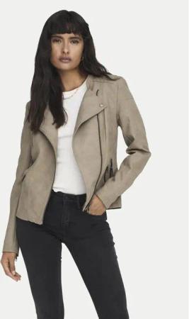 ONLY Jacke aus Kunstleder Ava 15102997 Beige Regular Fit