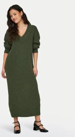 ONLY Strickkleid New Tessa 15236372 Grün Relaxed Fit