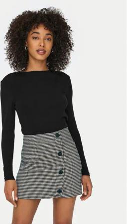 ONLY Bluse Riley 15323159 Schwarz Slim Fit