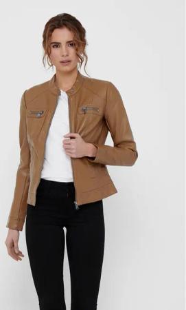 ONLY Jacke aus Kunstleder Bandit 15081400 Braun Regular Fit