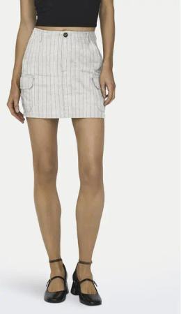 ONLY Minirock Malfy-Caro 15310982 Weiß Regular Fit