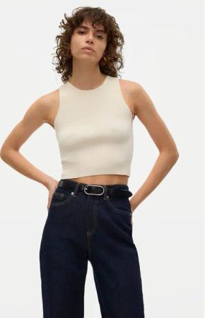 Vero Moda Top Ginny 10300339 Weiß Slim Fit