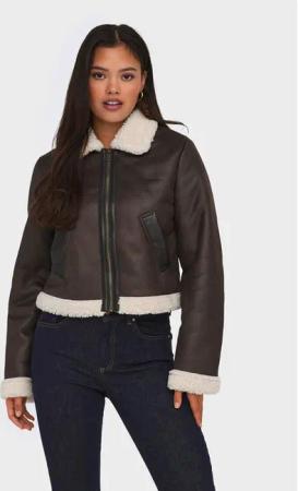ONLY Jacke aus Kunstleder Betty 15324138 Braun Regular Fit