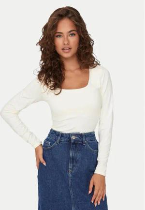 ONLY Bluse Lea 15302647 Weiß Slim Fit