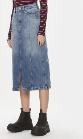 Tommy Jeans Jeansrock Claire DW0DW17218 Blau Regular Fit