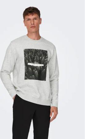 Only & Sons Sweatshirt 22027006 Grau Relaxed Fit