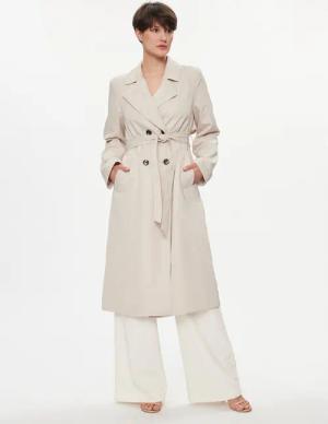 Pieces Tenchcoat Scarlett 17146474 Beige Regular Fit