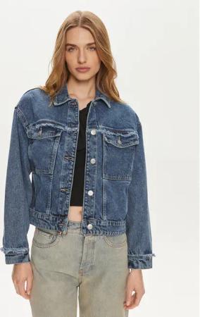 Pieces Jeansjacke Alfi 17148808 Blau Regular Fit