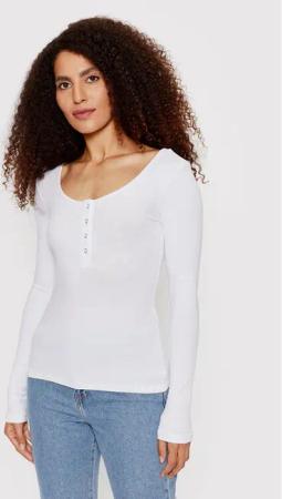 Pieces Bluse Kitte 17101437 Weiß Slim Fit