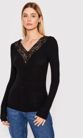 Pieces Bluse Siri 17095374 Schwarz Tight Fit