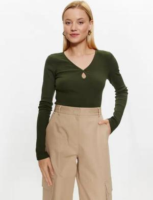 Noisy May Bluse Maya 27026248 Grün Slim Fit