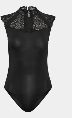 Pieces Body Amber 17149435 Schwarz Slim Fit
