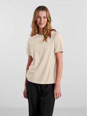Pieces T-Shirt Ria 17086970 Beige Regular Fit