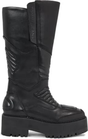 Tommy Jeans Stiefel Tjw Long Shaft Biker EN0EN02376 Schwarz