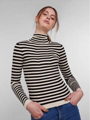 Pieces Rollkragenpullover 17115049 Beige Slim Fit