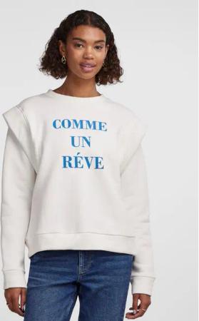 Pieces Sweatshirt 17142198 Weiß Loose Fit