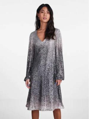 Pieces Coctailkleid 17143856 Silberfarben Regular Fit