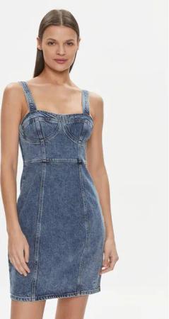 Tommy Jeans Jeanskleid DW0DW17054 Blau Slim Fit