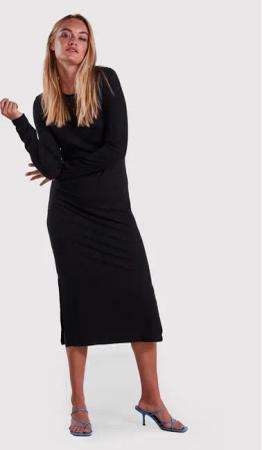 Pieces Kleid für den Alltag Kylie 17126214 Schwarz Slim Fit