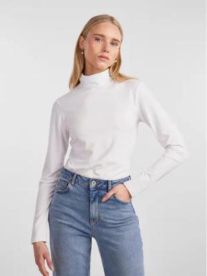 Pieces Rollkragenpullover 17108494 Weiß Slim Fit