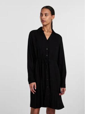 Pieces Hemdkleid 17140730 Schwarz Regular Fit